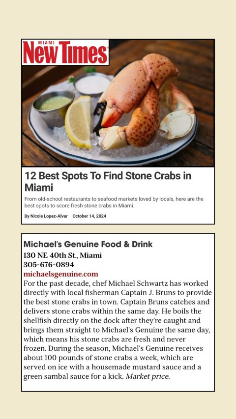 Michael's Genuine Food & Drink, Miami